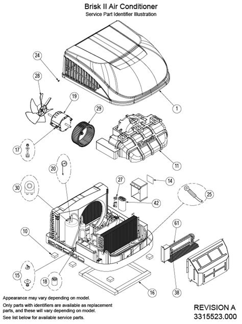 dometic brisk air ii parts